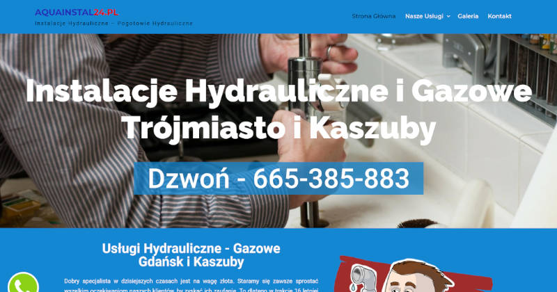 Projektowanie stron - Aquainstal24